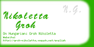 nikoletta groh business card